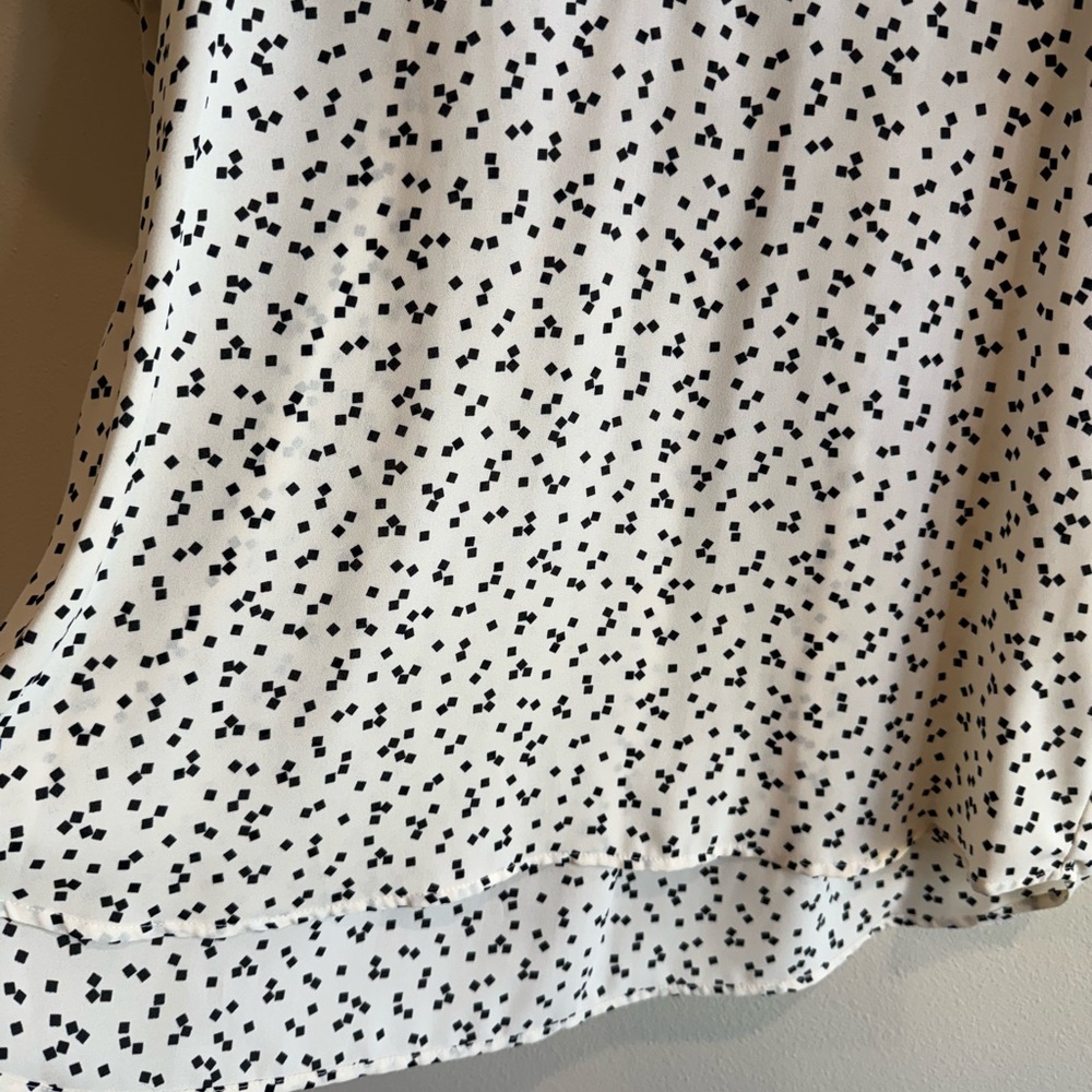 Pleione Black and White Patterned Blouse - Picture 2 of 5